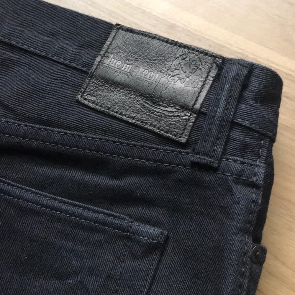 Blue in Green jeans black selvage denim 36” waist